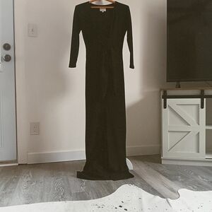 Privacy Please Alcona Black Ribbed Maxi Dress